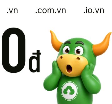 Tên miền .vn, .com.vn, .io.vn — 0đ